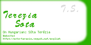 terezia sota business card
